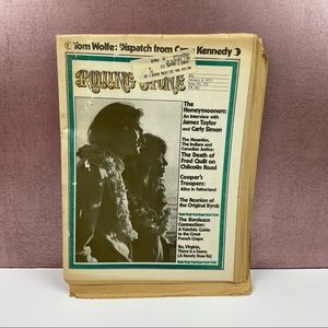 Vintage Rolling Stone Magazine James Taylor Carly Simon January 4, 1973 Music